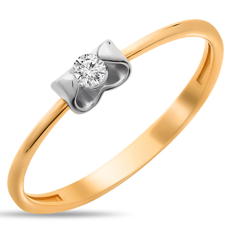 Кольцо, золото, фианит, 01-115119